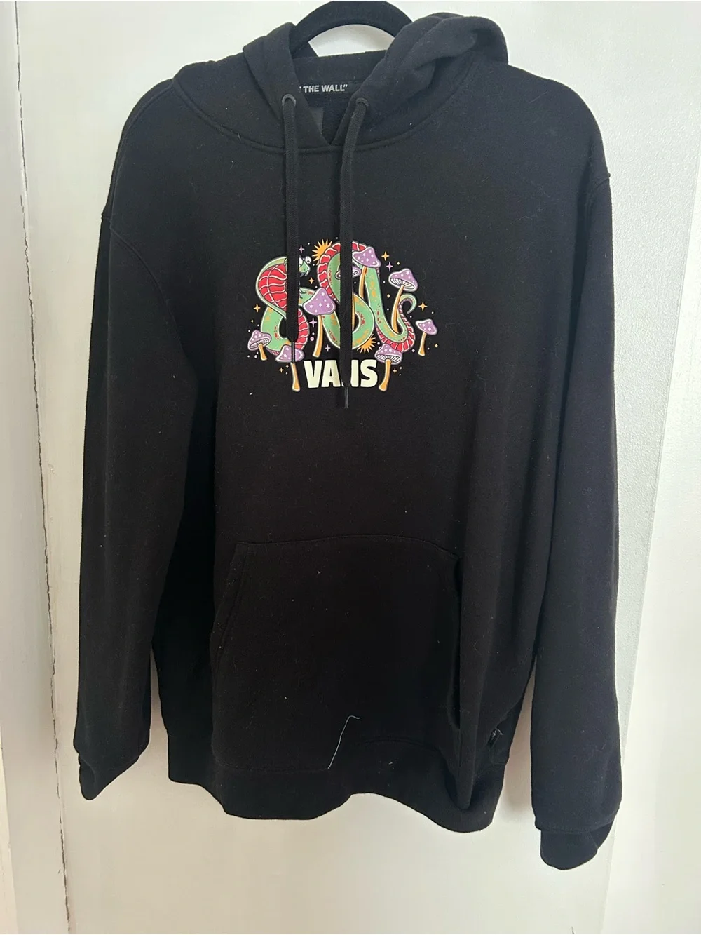 Vans Black Hoodie with Colorful Psychedelic Logo